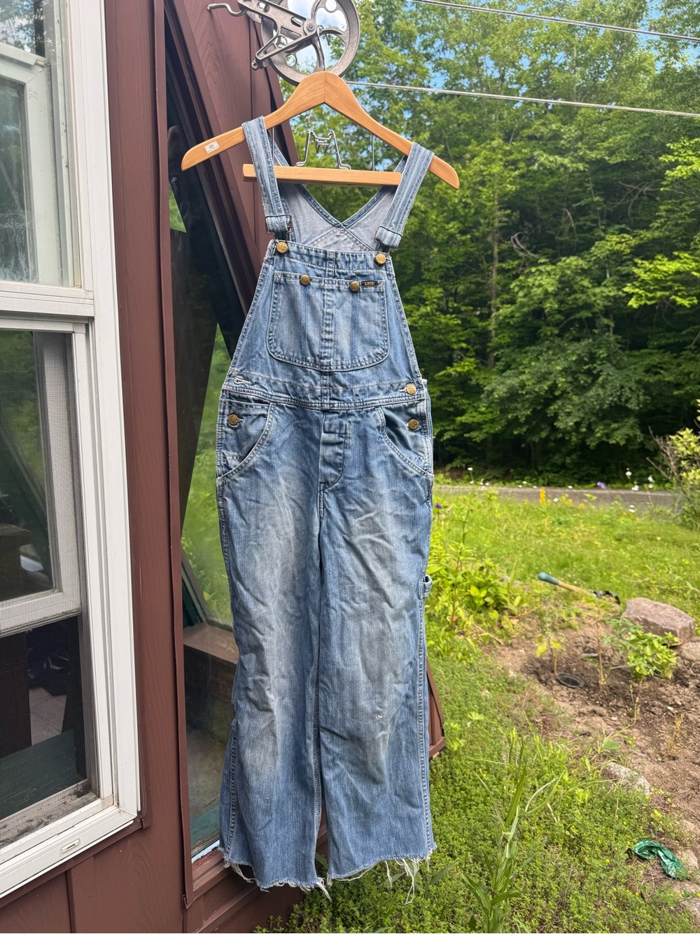 Vintage Lee Light Blue Denim Women's Overalls